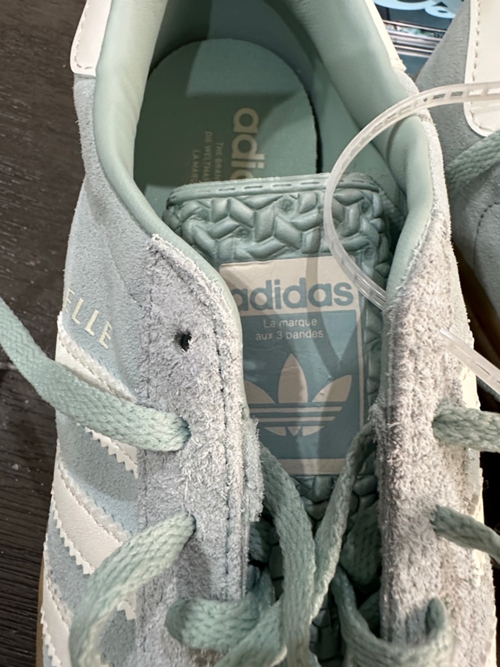 Adidas Gazelle Bold W Women's Ash Green Suede Platform Sneakers Size 8.5 NEW - Picture 8 of 9